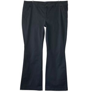 American Eagle Kick Boot Black Pants Size 18 Short Chinos 18" Inseam Bootcut NWT